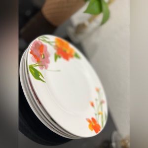 Floral Spring Plates - Set Of 4